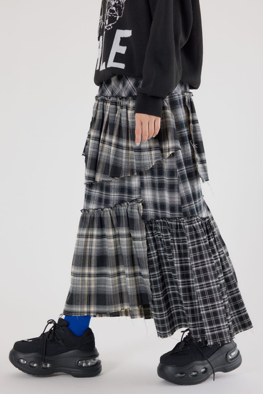 RODEO CROWNS「ランダムティアードチェックスカート」|スカート|