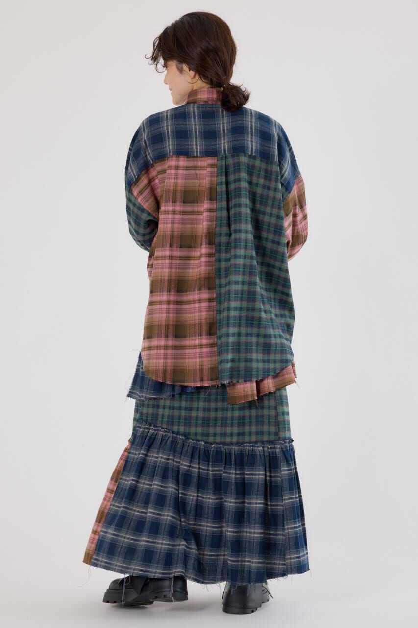 RODEO CROWNS「ランダムティアードチェックスカート」|スカート|