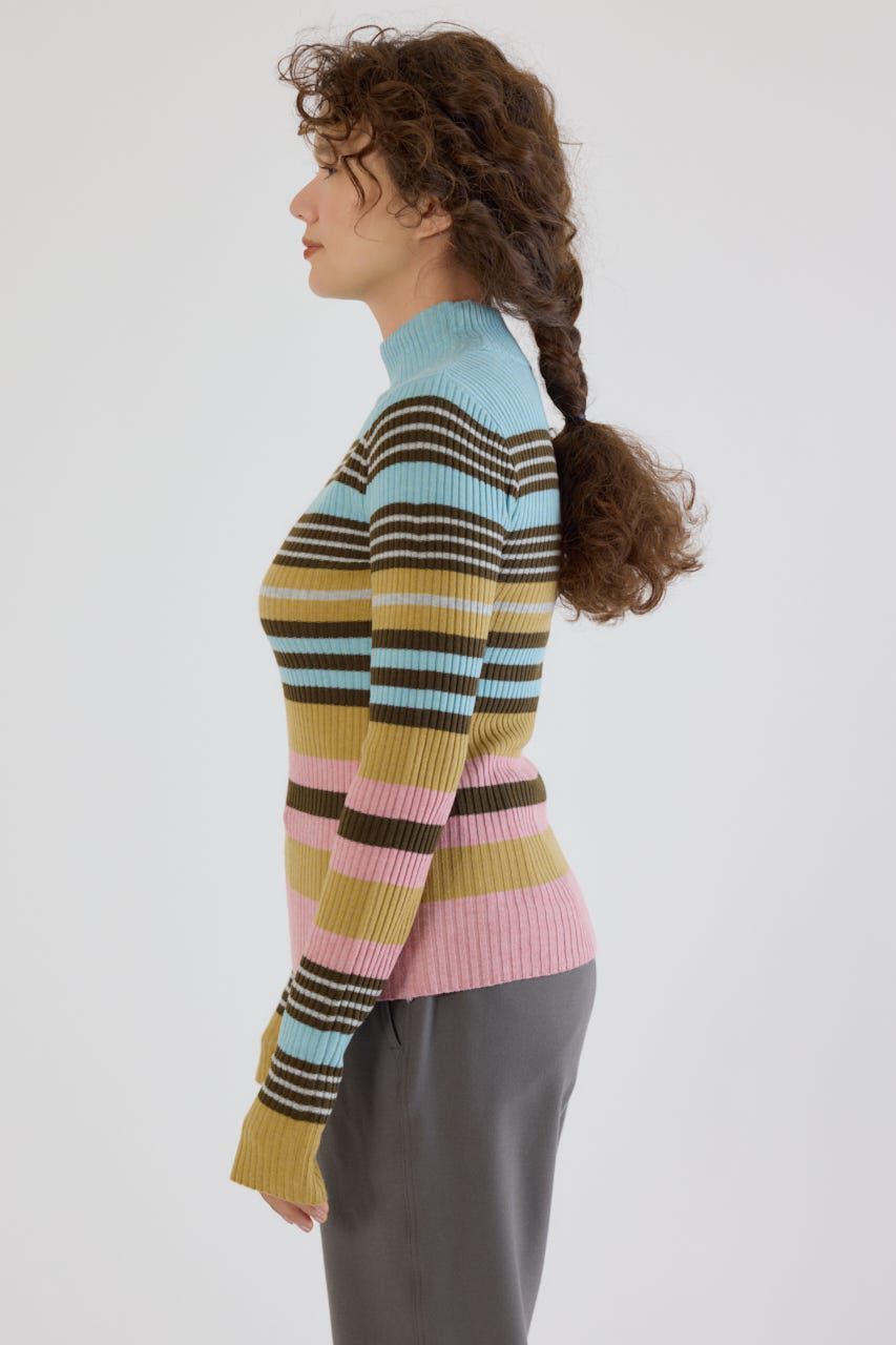 RODEO CROWNS「マルチボーダーニットトップス」|ニット・セーター|