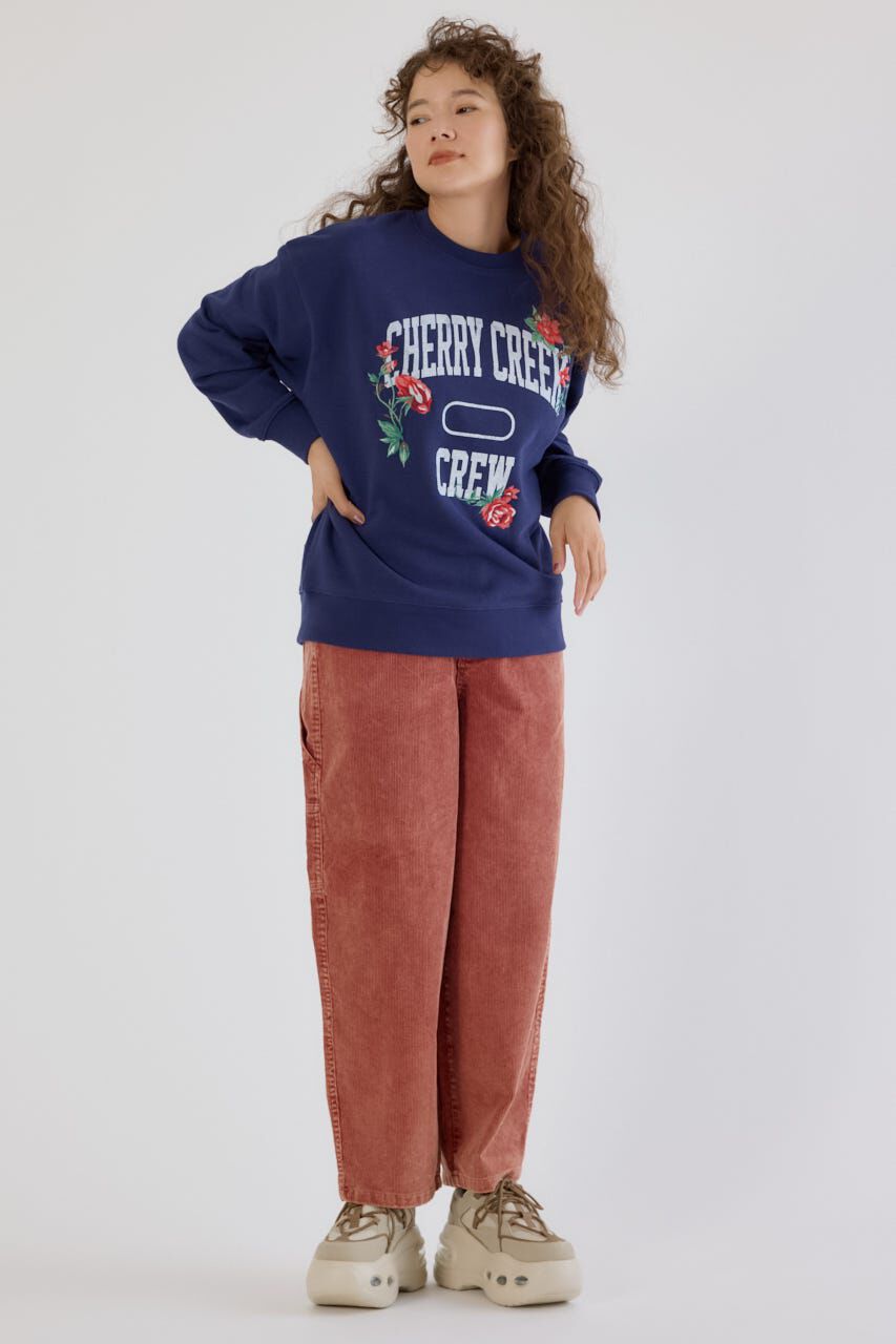 RODEO CROWNS「フラワーステッチカレッジスウェット」|パーカー|