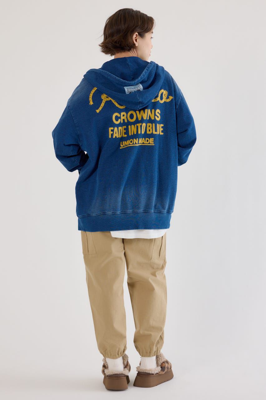 RODEO CROWNS「インディゴ裏毛ビッグジップパーカー」|パーカー|