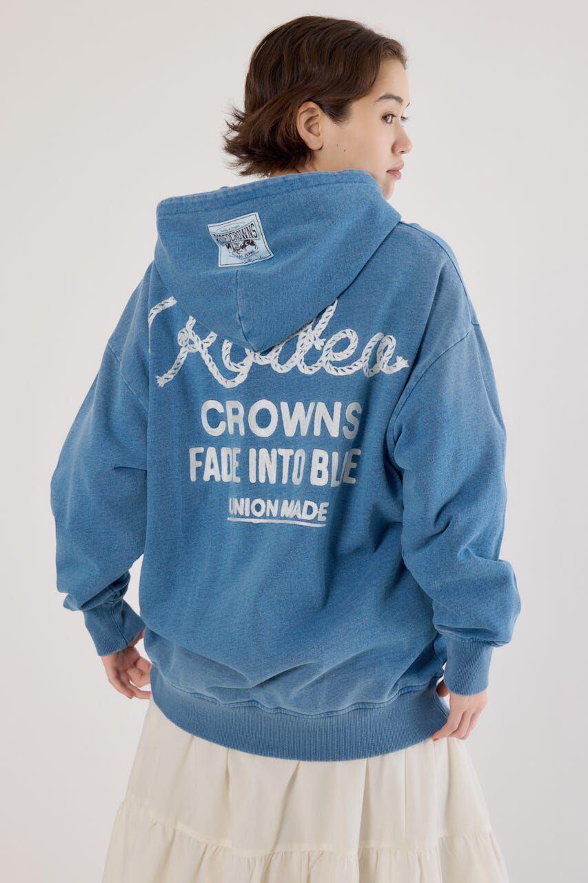 RODEO CROWNS「インディゴ裏毛ビッグジップパーカー」|パーカー|