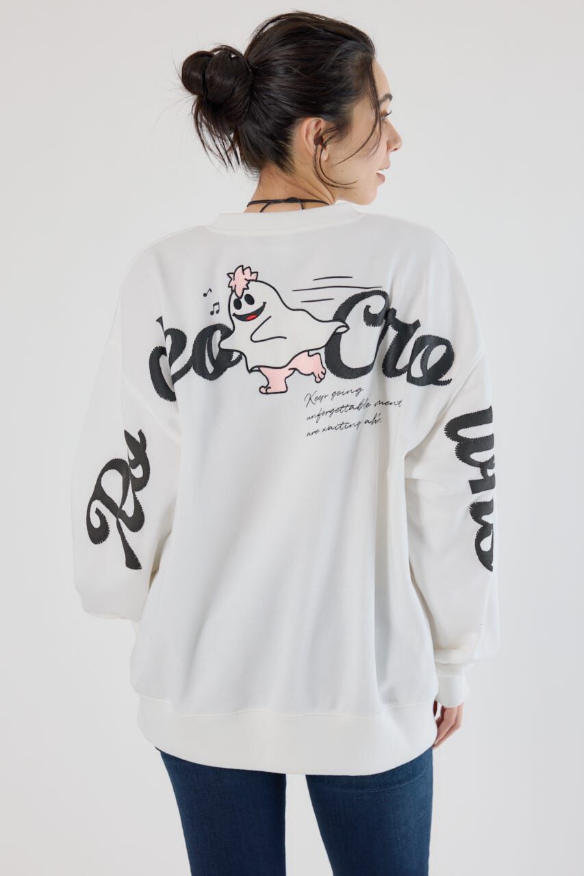 RODEO CROWNS「GHOST BEAR スウェットトップス」|パーカー|O/WHT1