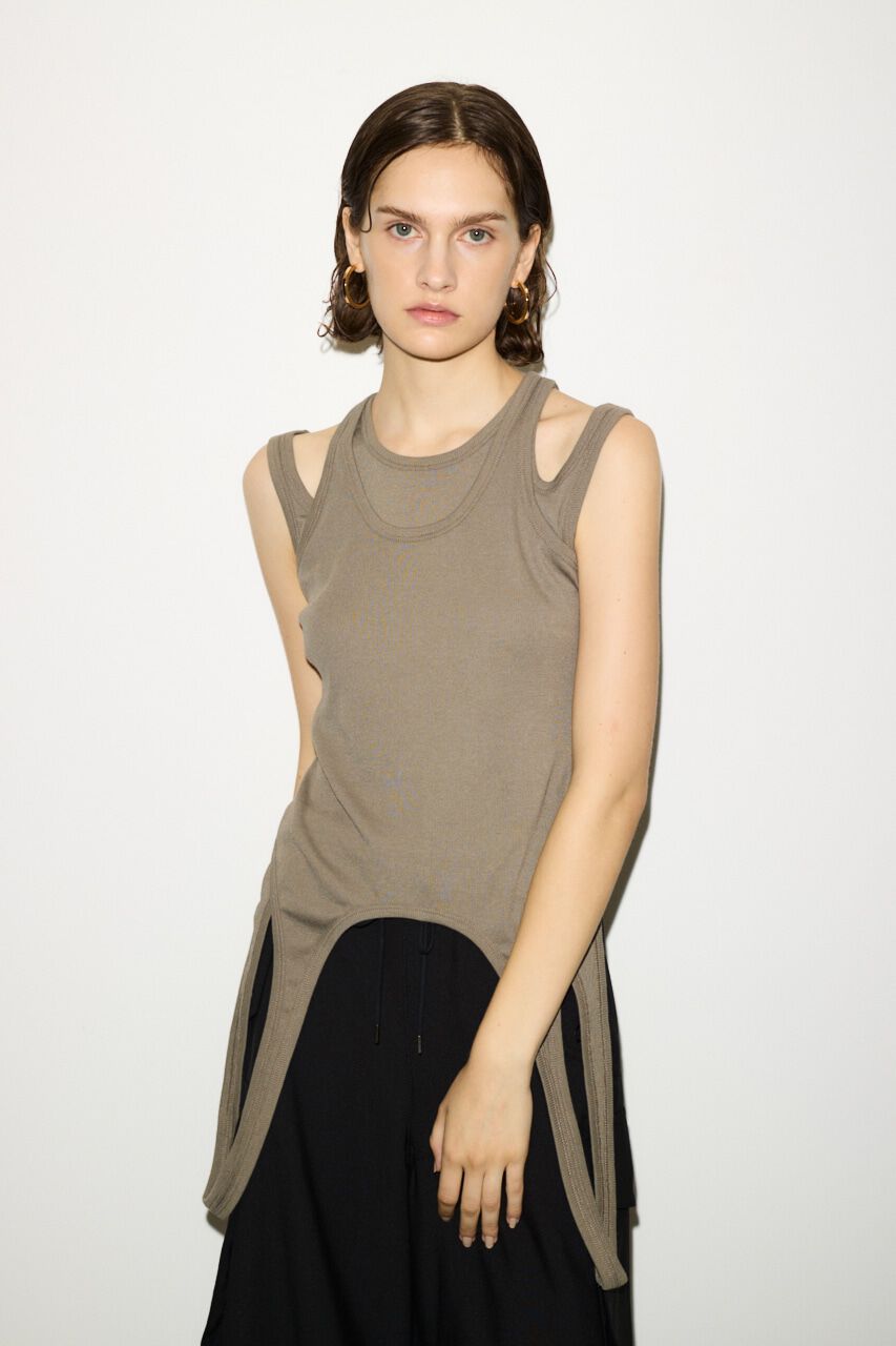 SLY「LAYERED HOLE TANK トップス」|タンクトップ|