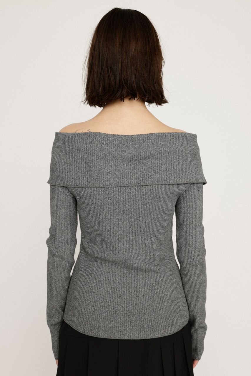 SLY「OFFSHOULDER FRONT ZIP トップス」|Tシャツ・カットソー|