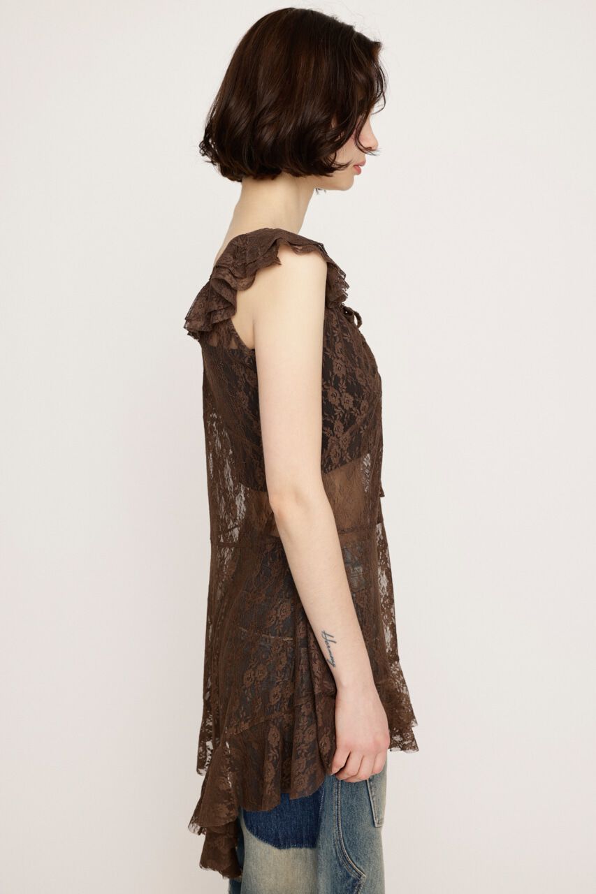 SLY「HEM DESIGN LACE FRILL L／トップス」|キャミソール|