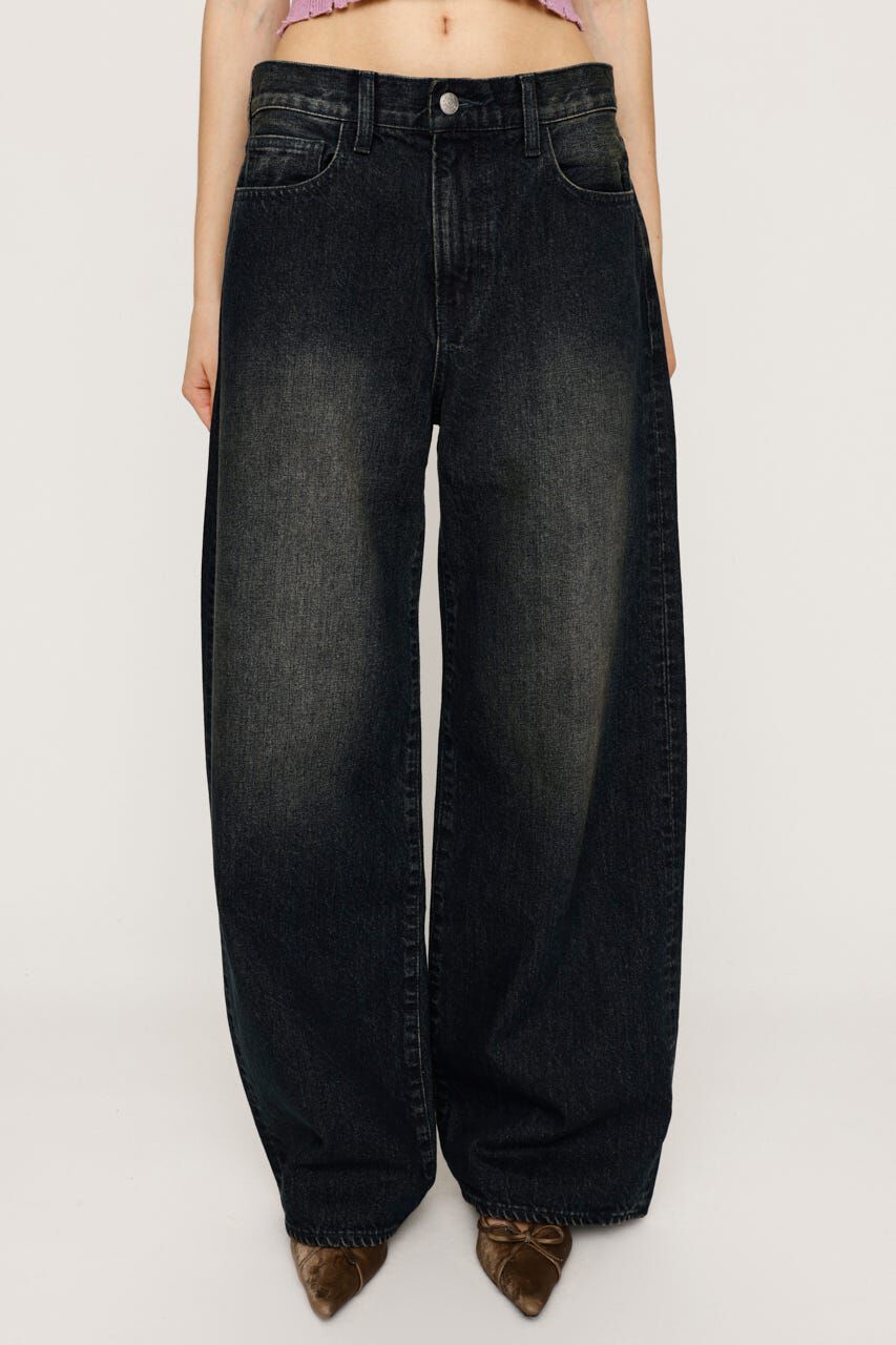 SLY「LAYERED STRAIGHT DENIM パンツ」|デニム|