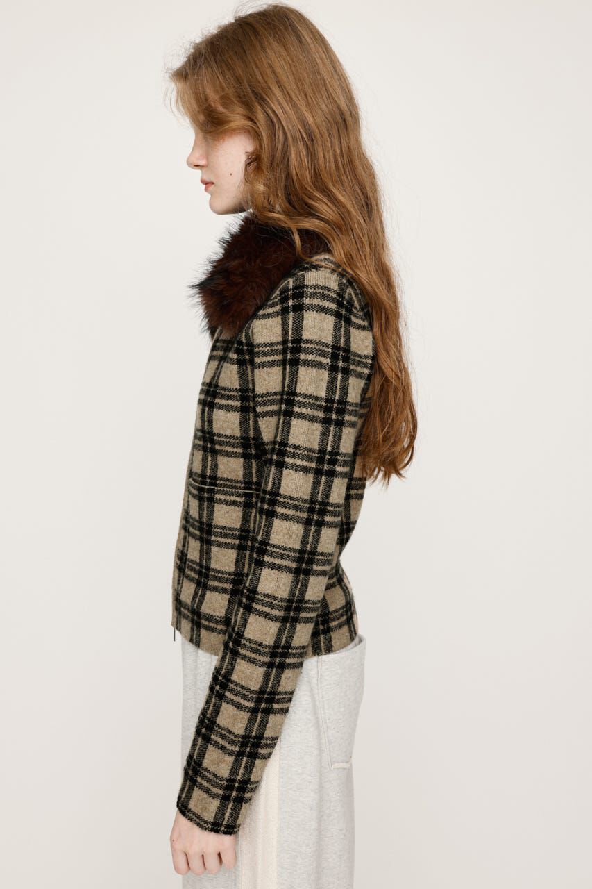 SLY「F／FUR COLLAR KNIT トップス」|その他|