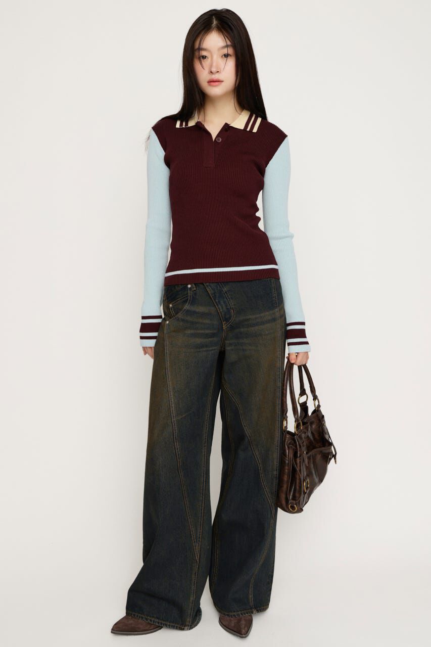 SLY「BICOLOR KNIT トップス」|ニット・セーター|