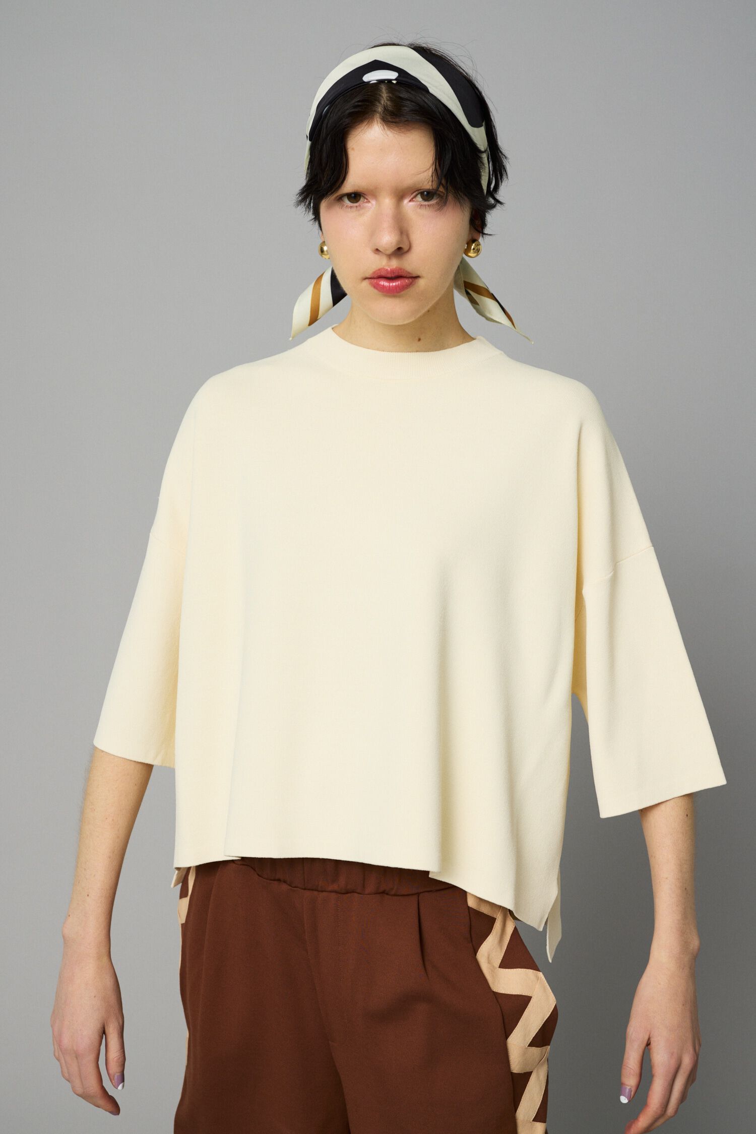 HeRIN.CYE「Box knit tops」|ニット・セーター|O/WHT1