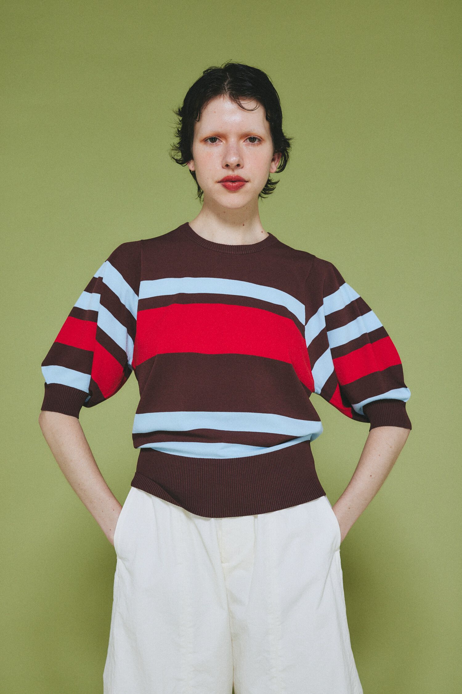 HeRIN.CYE「Border knit tops」|ニット・セーター|