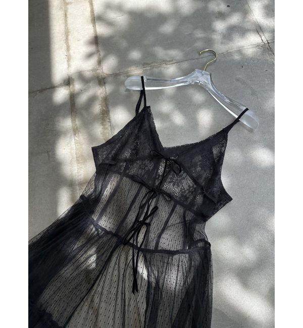 CALNAMUR「TULLE CAMISOLE DRESS/チュールキャミソールドレス」|ワンピース|