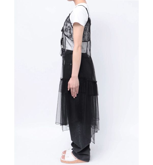 CALNAMUR「TULLE CAMISOLE DRESS/チュールキャミソールドレス」|ワンピース|