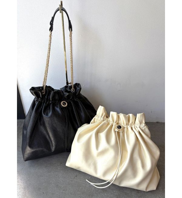 CALNAMUR「ショルダーチェーンドローストリングバッグ」|その他|