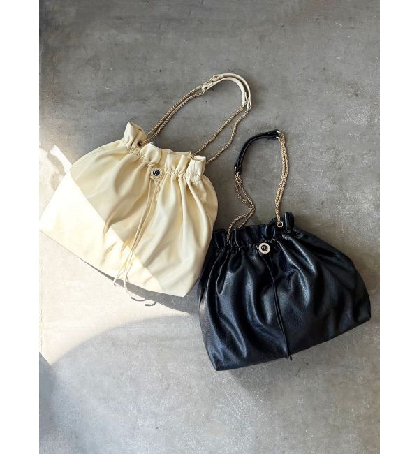 CALNAMUR「ショルダーチェーンドローストリングバッグ」|その他|