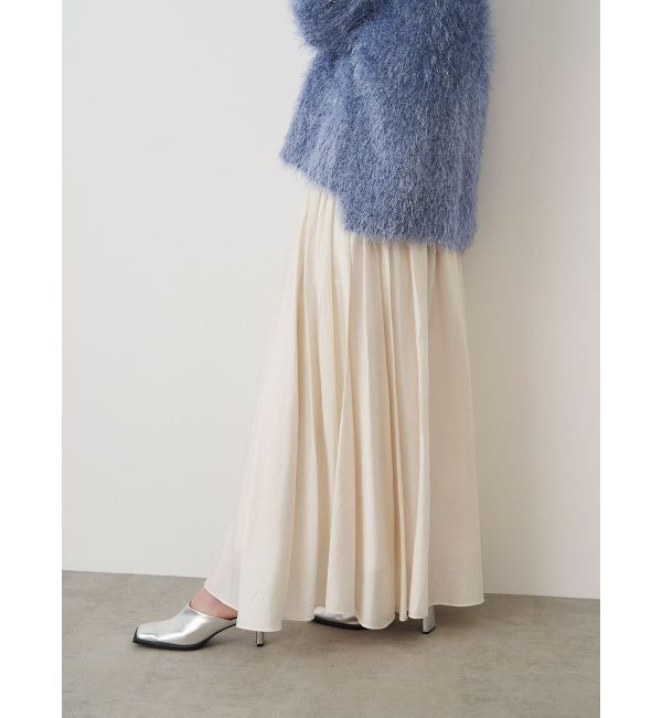 ELENDEEK「SHEER BLOCK FLARED SK」|スカート|