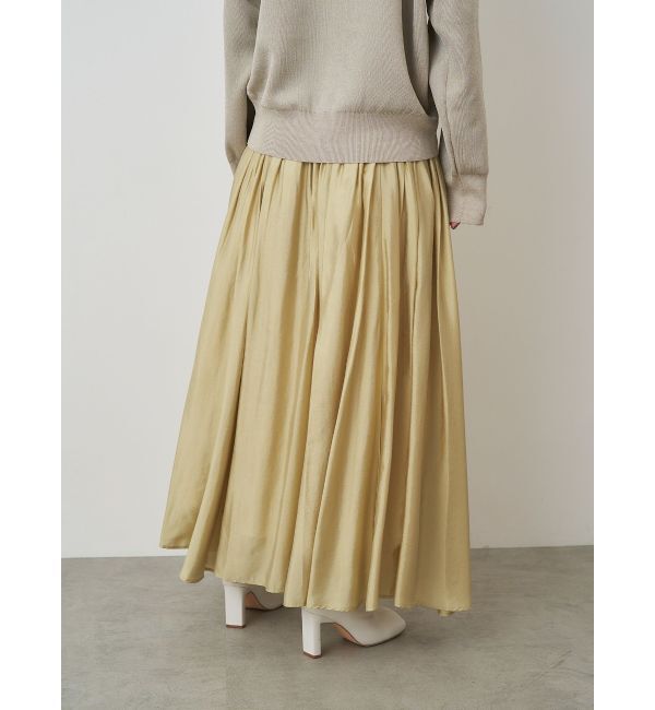 ELENDEEK「SHEER BLOCK FLARED SK」|スカート|