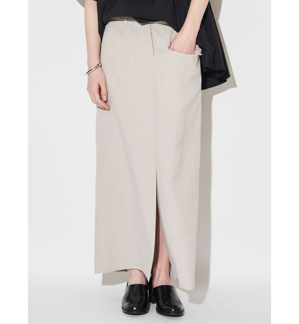 ELENDEEK「DOUBLE BELT SK」|スカート|ベージュ