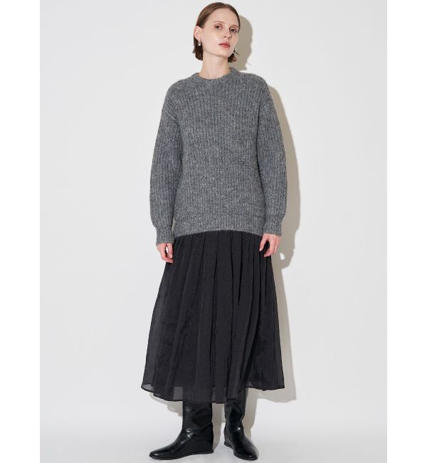ELENDEEK「BRUSHED YARN KNIT DOCKING OP」|ワンピース|