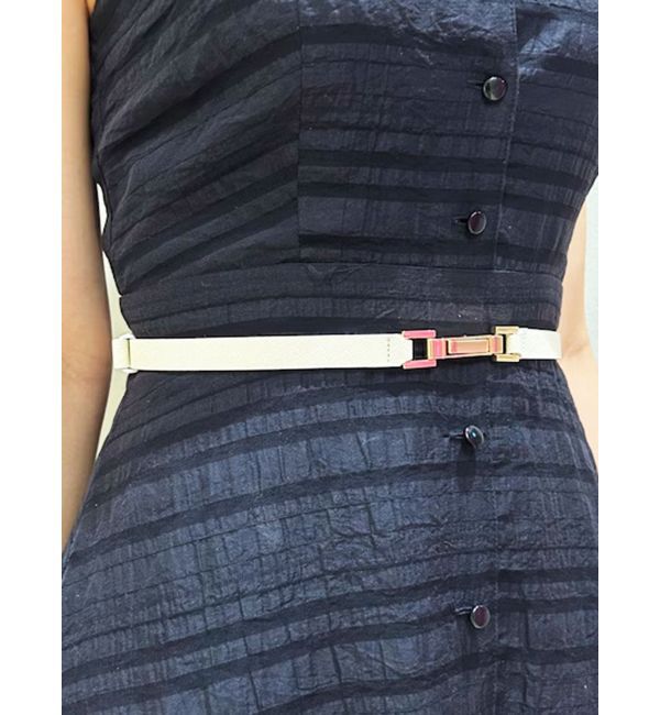 RESEXXY「ナローベルト」|ベルト|アイボリー