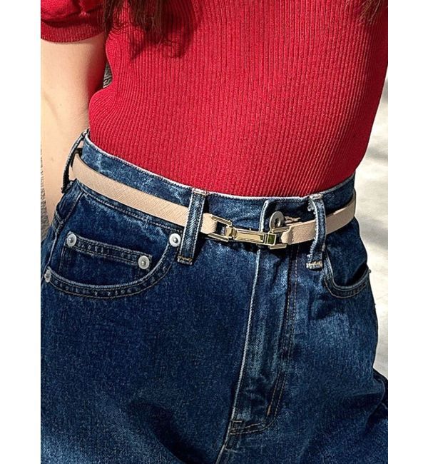 RESEXXY「ナローベルト」|ベルト|ベージュ