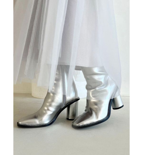 RESEXXY「ステッチワークショートブーツ」|ショートブーツ|シルバー
