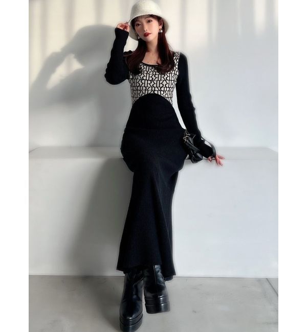 RESEXXY「ロゴジャカードマーメイドワンピース」|ワンピース|