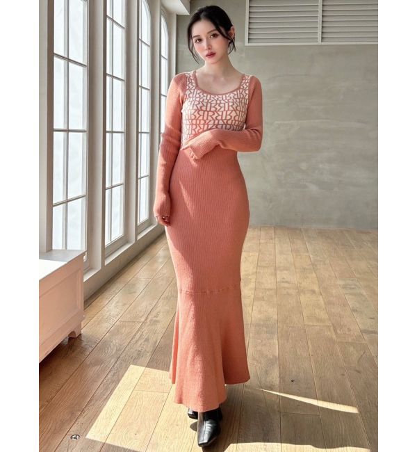 RESEXXY「ロゴジャカードマーメイドワンピース」|ワンピース|