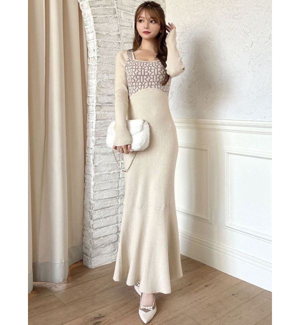 RESEXXY「ロゴジャカードマーメイドワンピース」|ワンピース|