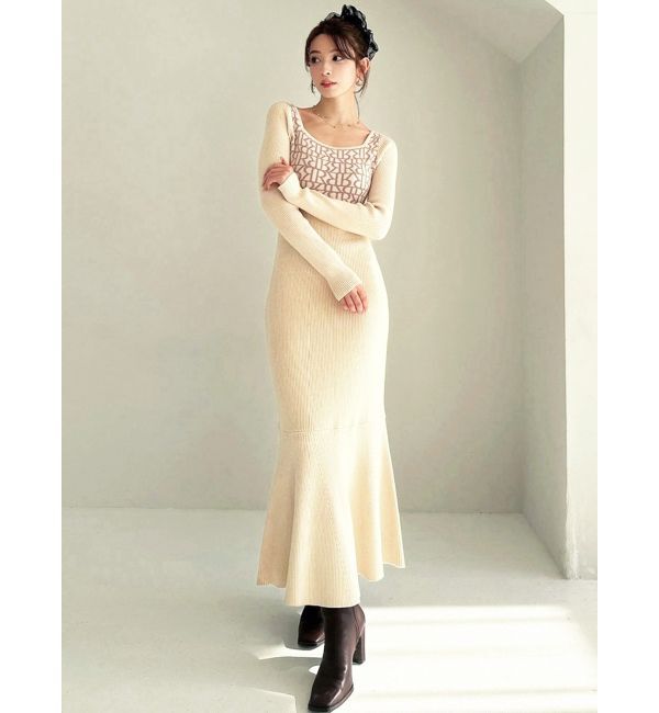 RESEXXY「ロゴジャカードマーメイドワンピース」|ワンピース|