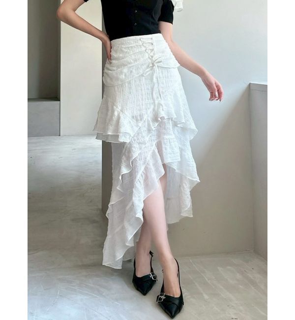 RESEXXY「アシンメトリーイレヘムスカート」|スカート|ホワイト
