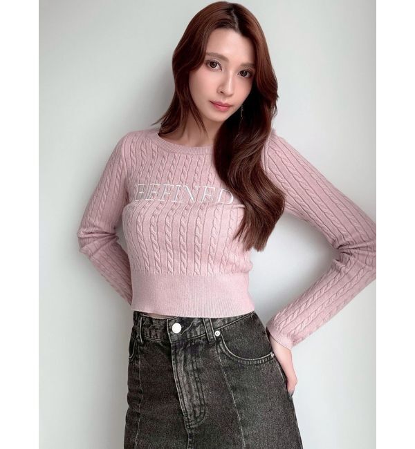RESEXXY「ケーブルクロップドニットトップス」|ニット・セーター|