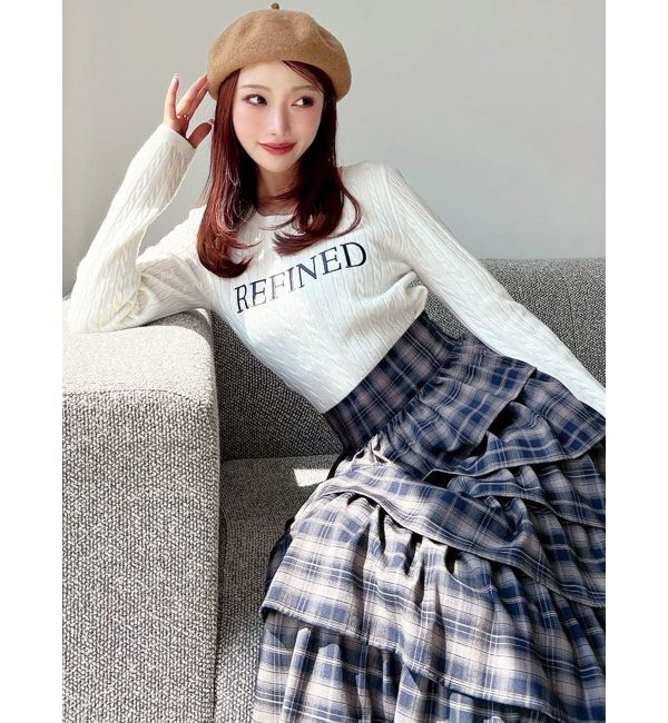 RESEXXY「ケーブルクロップドニットトップス」|ニット・セーター|