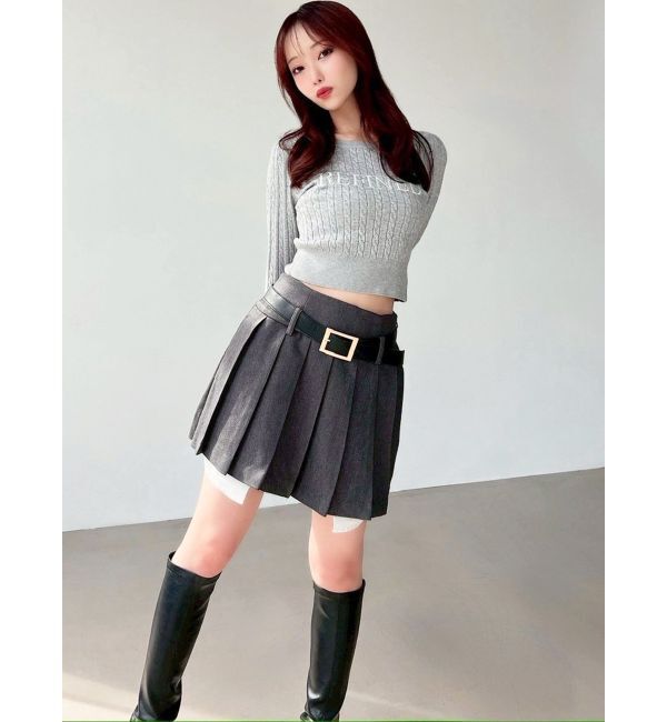 RESEXXY「ケーブルクロップドニットトップス」|ニット・セーター|