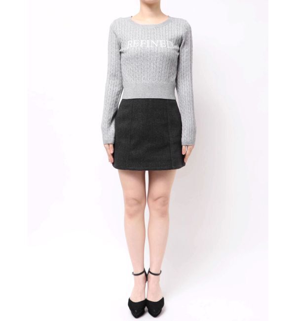 RESEXXY「ケーブルクロップドニットトップス」|ニット・セーター|