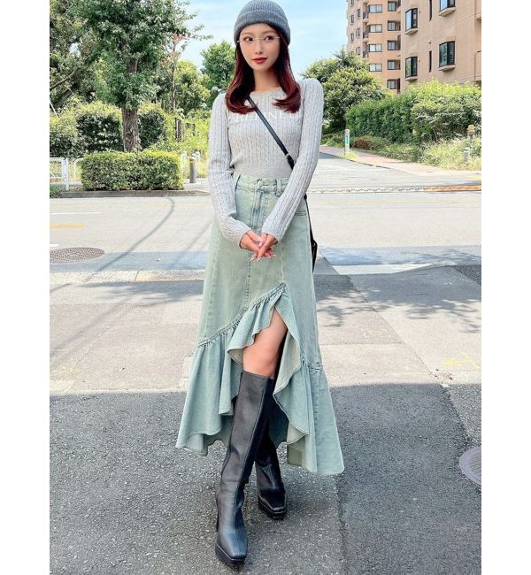 RESEXXY「ケーブルクロップドニットトップス」|ニット・セーター|