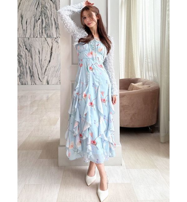 RESEXXY「【memorif.】フラワーラッフルアンサンブルキャミワンピース」|ワンピース|