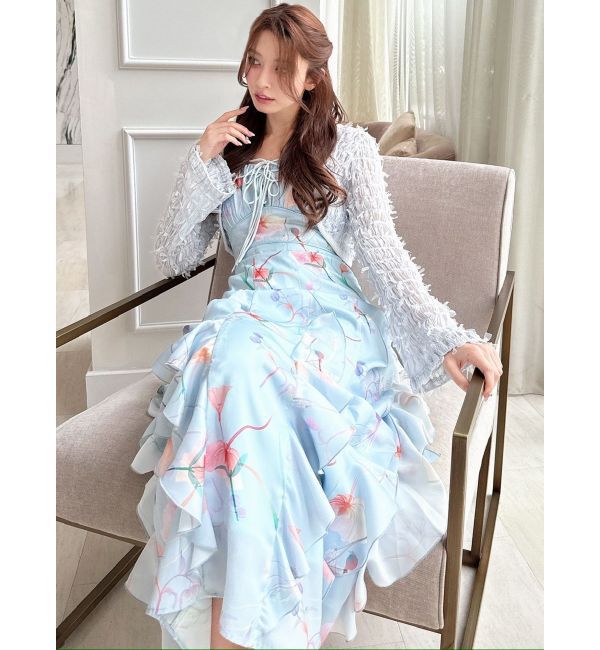 RESEXXY「【memorif.】フラワーラッフルアンサンブルキャミワンピース」|ワンピース|