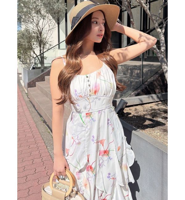 RESEXXY「【memorif.】フラワーラッフルアンサンブルキャミワンピース」|ワンピース|