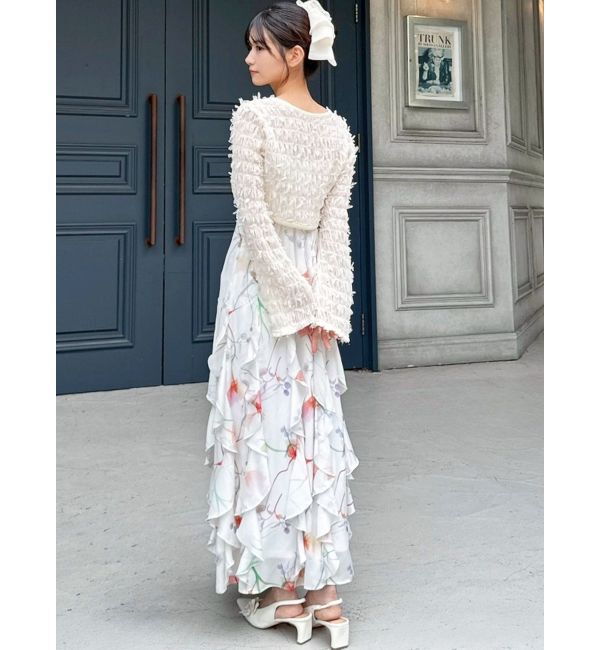 RESEXXY「【memorif.】フラワーラッフルアンサンブルキャミワンピース」|ワンピース|