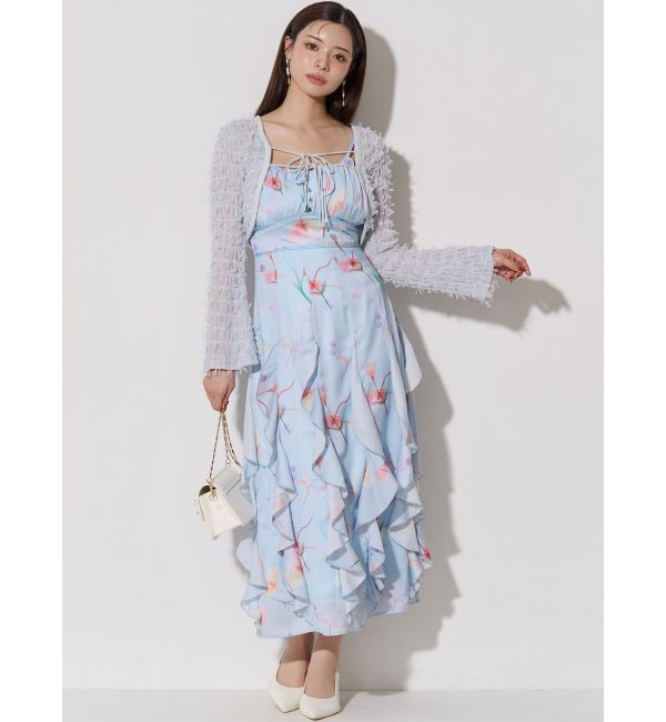 RESEXXY「【memorif.】フラワーラッフルアンサンブルキャミワンピース」|ワンピース|