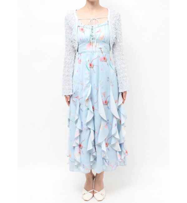 RESEXXY「【memorif.】フラワーラッフルアンサンブルキャミワンピース」|ワンピース|