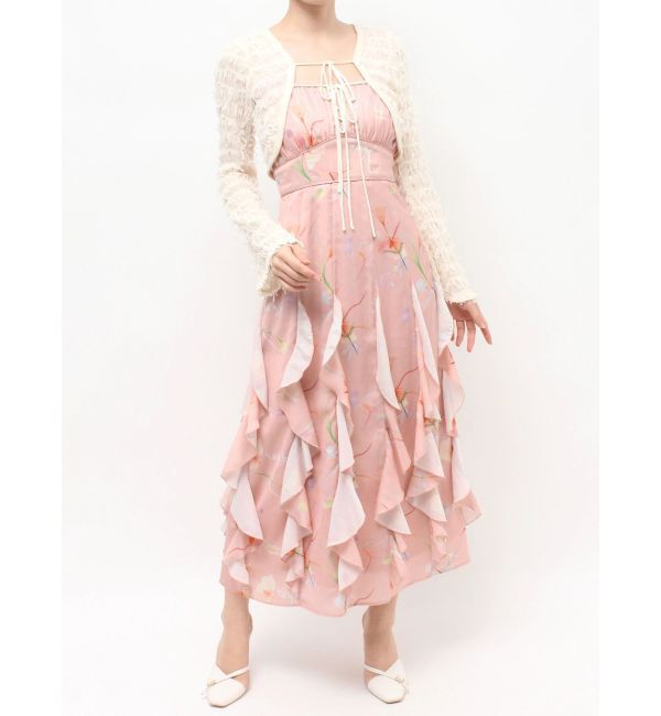 RESEXXY「【memorif.】フラワーラッフルアンサンブルキャミワンピース」|ワンピース|