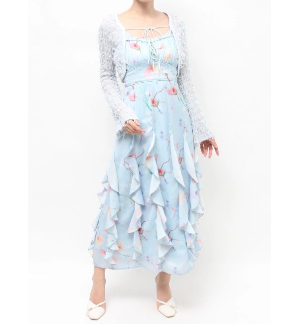 RESEXXY「【memorif.】フラワーラッフルアンサンブルキャミワンピース」|ワンピース|