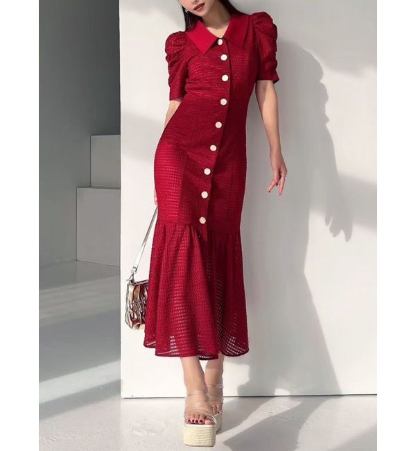 RESEXXY「ラッセルマーメイドワンピース」|ワンピース|レッド