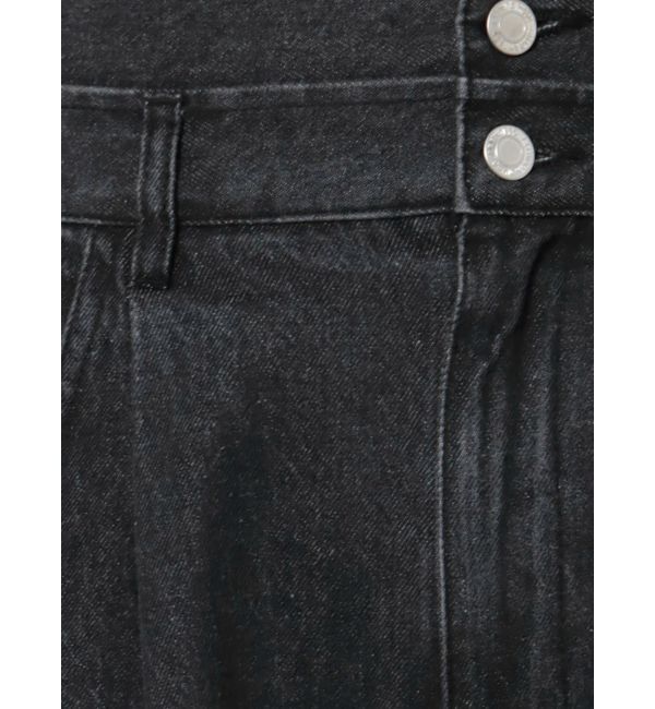 dazzlin「ダブルハイウエストワイドデニムパンツ」|デニム|