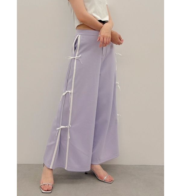 dazzlin「サイドリボントラックパンツ」|その他|パープル