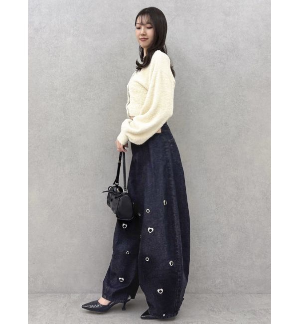 dazzlin「カーブタックデニムパンツ」|デニム|