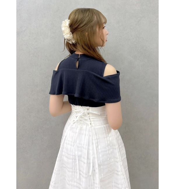 dazzlin「ツイストシアーチェックコルセットワンピース」|ワンピース|