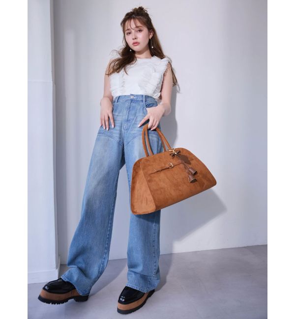 dazzlin「リボンネームデニムパンツ」|デニム|